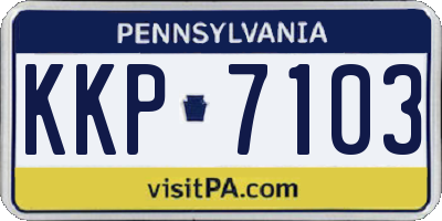 PA license plate KKP7103