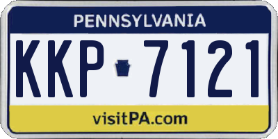 PA license plate KKP7121