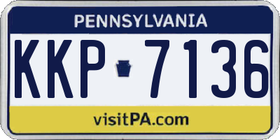 PA license plate KKP7136