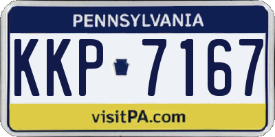 PA license plate KKP7167