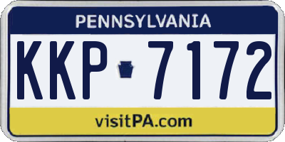 PA license plate KKP7172
