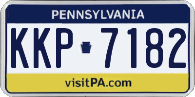 PA license plate KKP7182