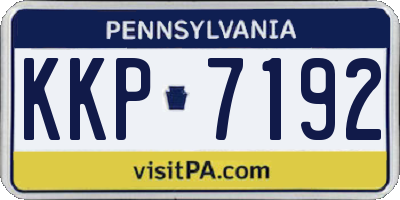 PA license plate KKP7192