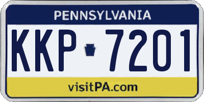 PA license plate KKP7201
