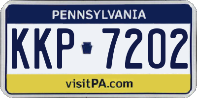 PA license plate KKP7202