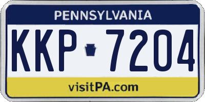 PA license plate KKP7204