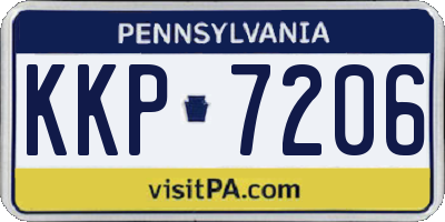 PA license plate KKP7206