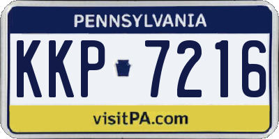 PA license plate KKP7216
