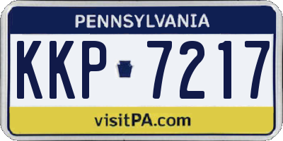 PA license plate KKP7217