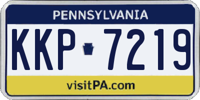 PA license plate KKP7219