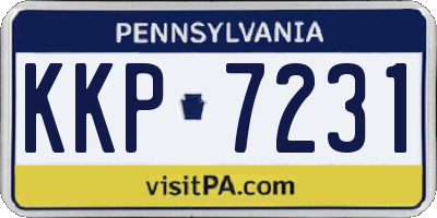 PA license plate KKP7231