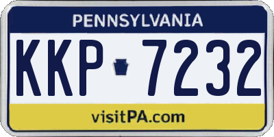 PA license plate KKP7232