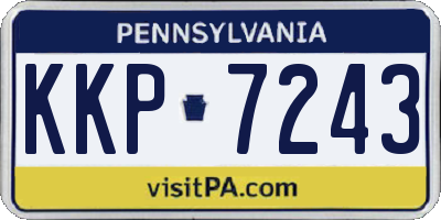 PA license plate KKP7243