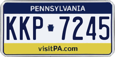 PA license plate KKP7245