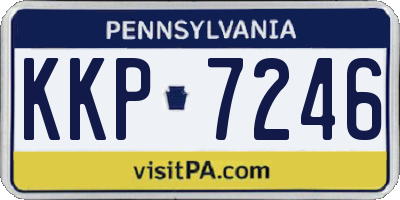 PA license plate KKP7246