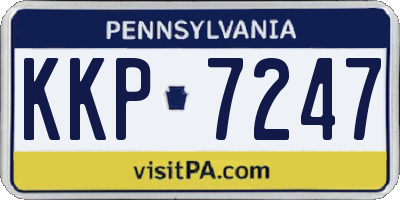 PA license plate KKP7247