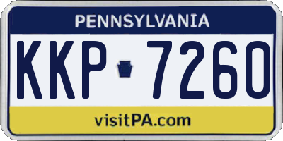 PA license plate KKP7260