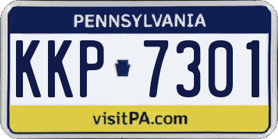 PA license plate KKP7301