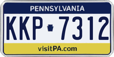 PA license plate KKP7312