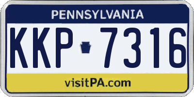 PA license plate KKP7316