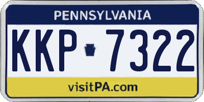 PA license plate KKP7322