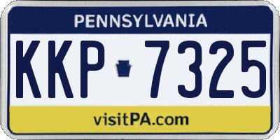 PA license plate KKP7325