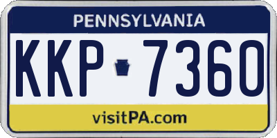 PA license plate KKP7360