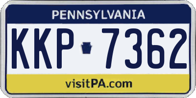 PA license plate KKP7362
