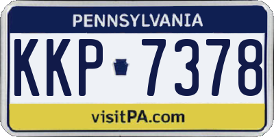 PA license plate KKP7378