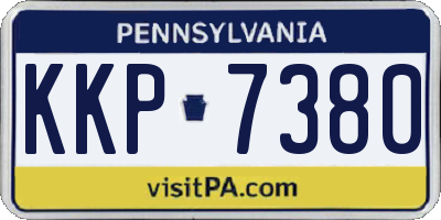 PA license plate KKP7380