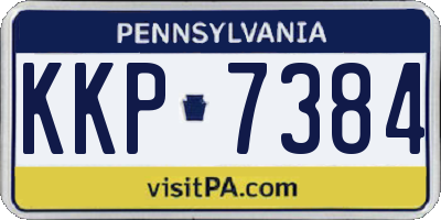 PA license plate KKP7384