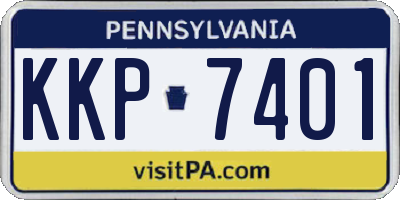 PA license plate KKP7401