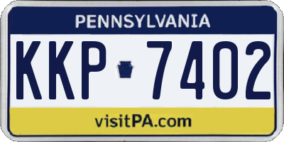PA license plate KKP7402