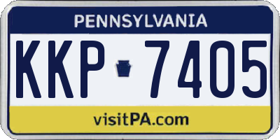 PA license plate KKP7405