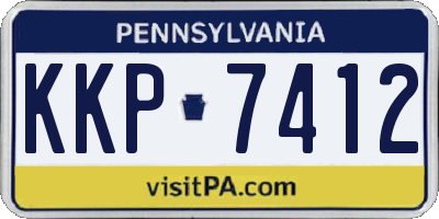 PA license plate KKP7412