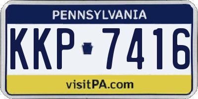 PA license plate KKP7416