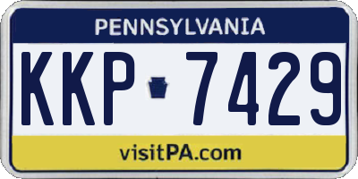 PA license plate KKP7429