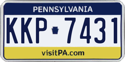 PA license plate KKP7431