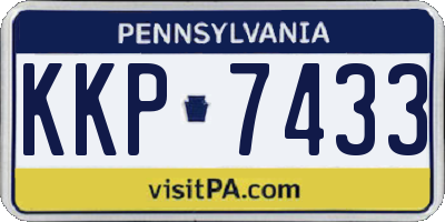 PA license plate KKP7433