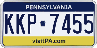 PA license plate KKP7455