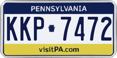 PA license plate KKP7472
