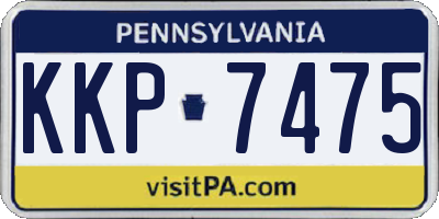 PA license plate KKP7475