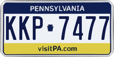 PA license plate KKP7477