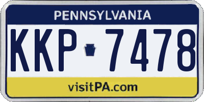 PA license plate KKP7478