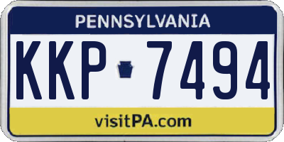 PA license plate KKP7494