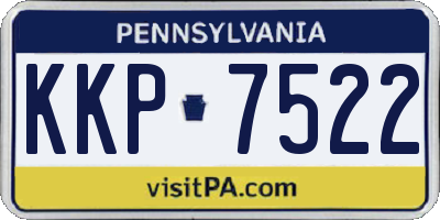 PA license plate KKP7522