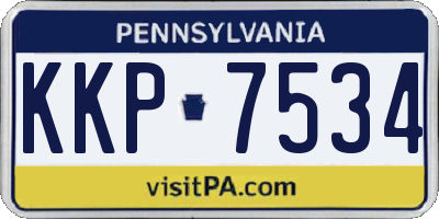 PA license plate KKP7534