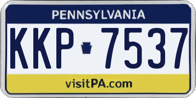 PA license plate KKP7537
