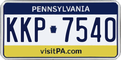 PA license plate KKP7540