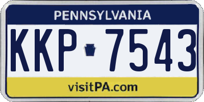 PA license plate KKP7543